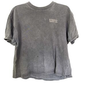 O’Neill Coastal Slate Gray Tropical Print on Back Crew Neck Size Medium